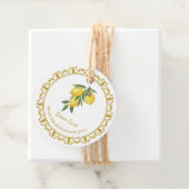 ヴィンテージ自家製レモンカードつるラベルLホワイト フェイバータグ (インサイチュ)