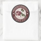 ヴィンテージ自家製ローズヒップシロップテンプレート ラウンドシール (バッグ)