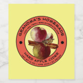 ヴィンテージ自家製懸命アップルサイダーテンプレート ワインラベル (シングルラベル)