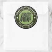 ヴィンテージ自家製漬けガーキンズラベルテンプレート ラウンドシール (バッグ)