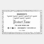 ヴィンテージ自家製石鹸ラベル長方形 長方形シール (正面)