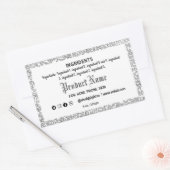 ヴィンテージ自家製石鹸ラベル長方形 長方形シール (封筒)