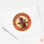 ヴィンテージ自家製Apple Ciderラベルテンプレート ラウンドシール (封筒)