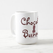 ヴィンテージ自然なチョコレートバニーのマグ コーヒーマグカップ (正面左)