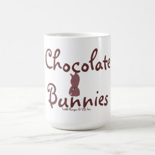 ヴィンテージ自然なチョコレートバニーのマグ コーヒーマグカップ