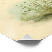 ヴィンテージ自然イラストレーション – リス、キノコ ポスター (コーナー)