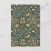 ヴィンテージ自然ウィリアムモリスエレガントな結婚式 エンクロージャーカード (裏面)