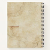 ヴィンテージ自然ジャーナル – 紅茶に染まった混合メディア ノートブック (裏面)