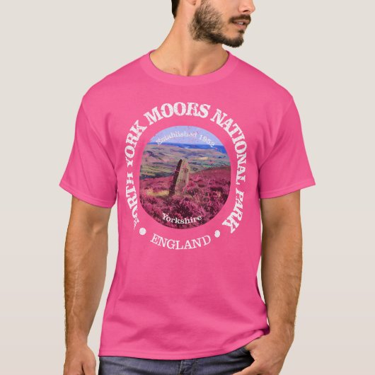 ヴィンテージ自然ノースヨークムーア国立公園ひき Tシャツ (正面)