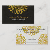 ヴィンテージ自然パターン 予約カード (正面/裏面)