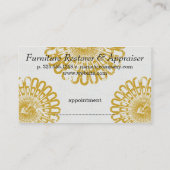 ヴィンテージ自然パターン 予約カード (裏面)