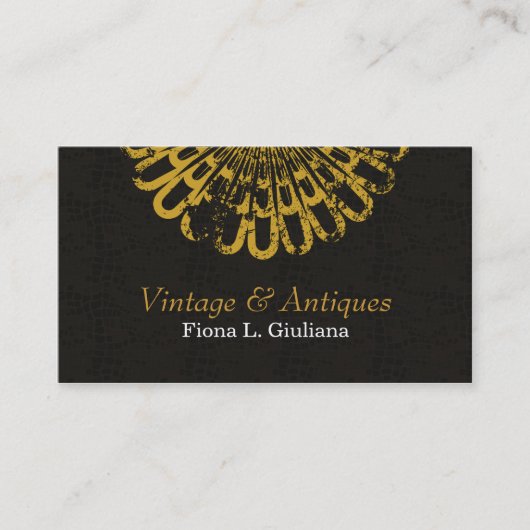 ヴィンテージ自然パターン 予約カード (正面)