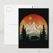 ヴィンテージ自然ベア ポストカード (正面/裏面)