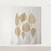 ヴィンテージ自然主義植物学スケッチ | 離れ1858 タペストリー (正面)