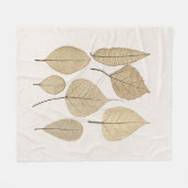 ヴィンテージ自然主義植物学スケッチ | 離れ1858 フリースブランケット (正面(横))