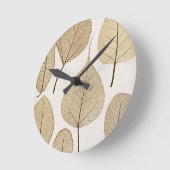 ヴィンテージ自然主義植物学スケッチ | 離れ1858 ラウンド壁時計 (傾斜)