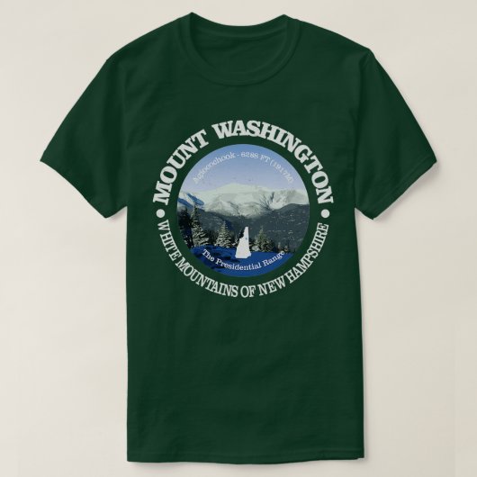 ヴィンテージ自然山ワシントンハイキングマウンテン Tシャツ (デザイン正面)