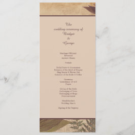 ヴィンテージ自然bohoシックな緑の結婚式 プログラム