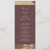 ヴィンテージ自然bohoシックな緑の結婚式 プログラム (正面)