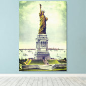 ヴィンテージ自由の女神 キャンバスプリント (インサイチュ (ウッドフロア))