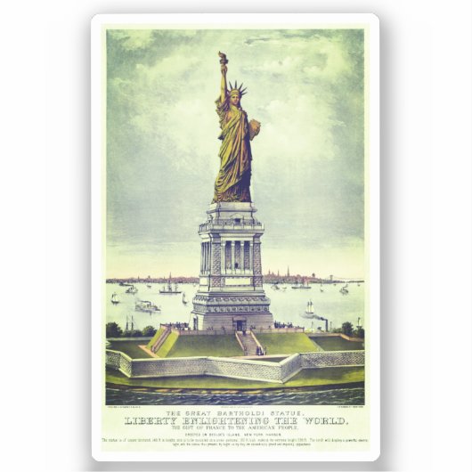 ヴィンテージ自由の女神 シール (正面)