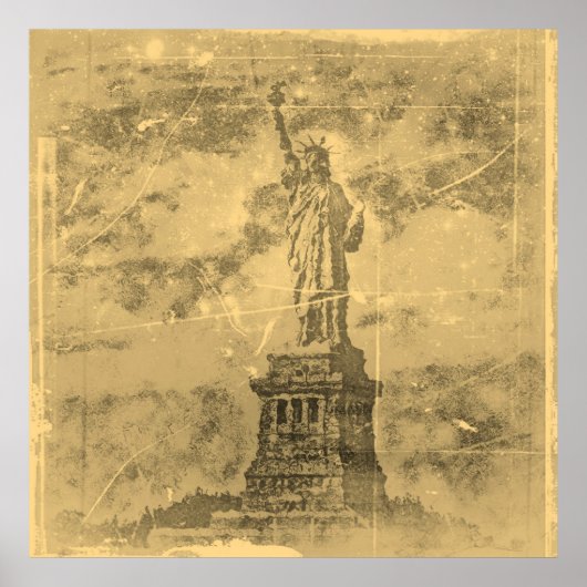 ヴィンテージ自由の女神，ニューヨークのポスター ポスター (正面)