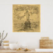 ヴィンテージ自由の女神，ニューヨークのポスター ポスター (キッチン)