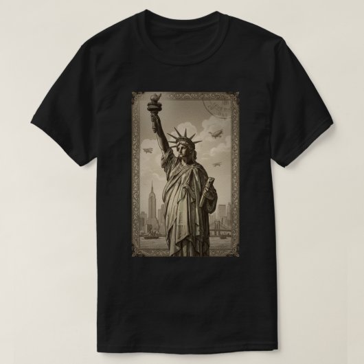 ヴィンテージ自由の女神 Tシャツ (デザイン正面)