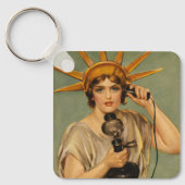 ヴィンテージ自由の女神WWI愛国戦争 キーホルダー (正面)