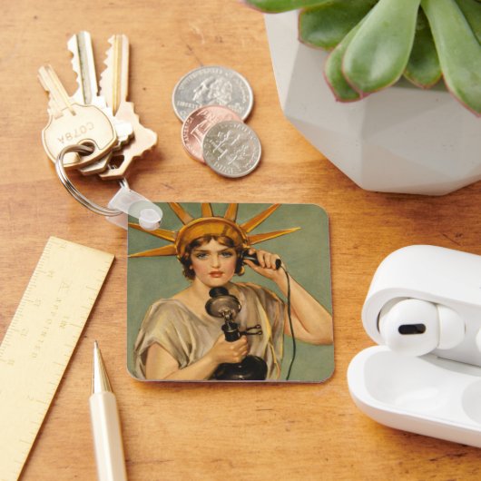 ヴィンテージ自由の女神WWI愛国戦争 キーホルダー (デスク)