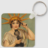 ヴィンテージ自由の女神WWI愛国戦争 キーホルダー (裏面)