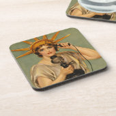 ヴィンテージ自由の女神WWI愛国戦争 コースター (左側)