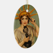 ヴィンテージ自由の女神WWI愛国戦争 セラミックオーナメント (右)