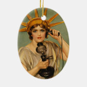 ヴィンテージ自由の女神WWI愛国戦争 セラミックオーナメント (裏面)