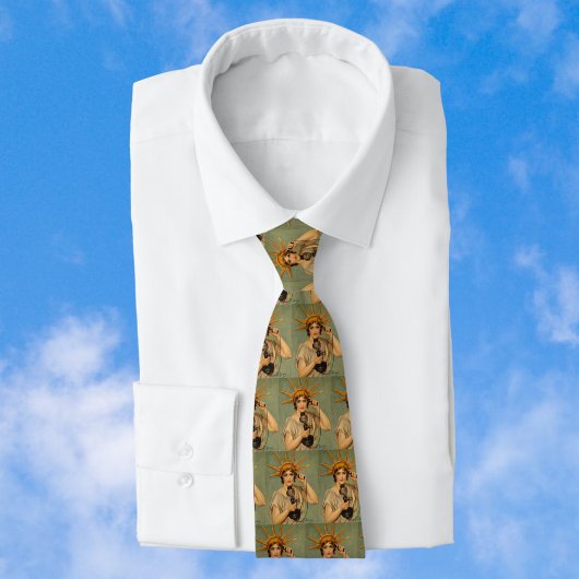 ヴィンテージ自由の女神WWI愛国戦争 ネクタイ