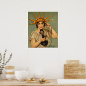 ヴィンテージ自由の女神WWI愛国戦争 ポスター (キッチン)