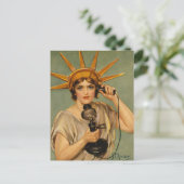 ヴィンテージ自由の女神WWI愛国戦争 ポストカード (スタンド正面)