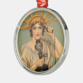 ヴィンテージ自由の女神WWI愛国戦争 メタルオーナメント (左)