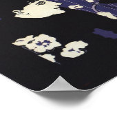 ヴィンテージ自転車とアートポスター ポスター (角)