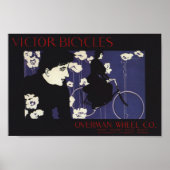 ヴィンテージ自転車とアートポスター ポスター (正面)