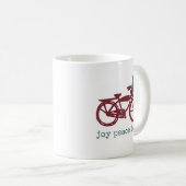 ヴィンテージ自転車とクリスマスツリーデザイン コーヒーマグカップ (正面右)