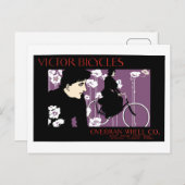 ヴィンテージ自転車とビクトルサイクビクトリアンス ポストカード (正面/裏面)