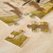 ヴィンテージ自転車に乗る国のキャンバスプリント ジグソーパズル (側面)