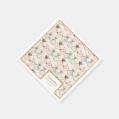 ヴィンテージ自転車のベビーシャワー スタンダードカクテルナプキン (角)