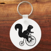 ヴィンテージ自転車のリス乗り キーホルダー (正面)