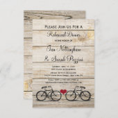 ヴィンテージ自転車のリハーサルディナー招待状 招待状 (正面/裏面)