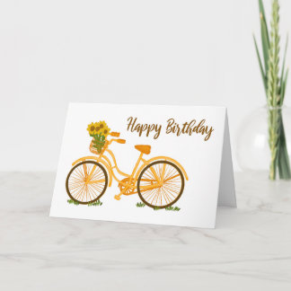 ヴィンテージ自転車の誕生日 カード