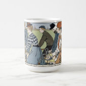 ヴィンテージ自転車アートヌーボー・サイクリングポスター コーヒーマグカップ (中央)