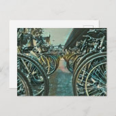 ヴィンテージ自転車アート作品 ポストカード (正面/裏面)