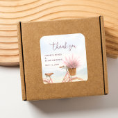 ヴィンテージ自転車エンゲージメントパーティーのお礼 スクエアシール